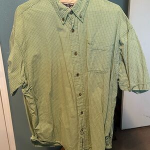 Men’s Wrangler Green Checkered Men's Shirt Size XL